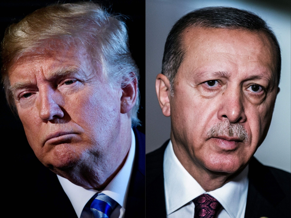 Donald Trump and Recep Tayyip Erdogan. (AFP / Brendan Smialowski & Gianluigi Guercia) 