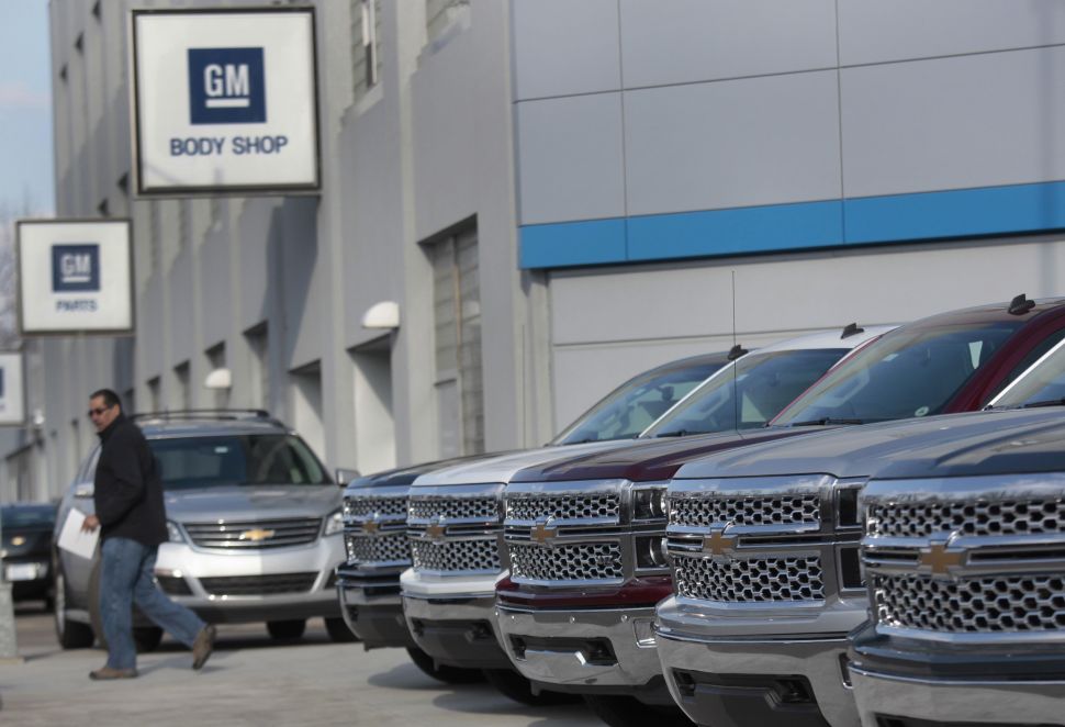 A GM dealership in Detroit, Michigan. Reuters