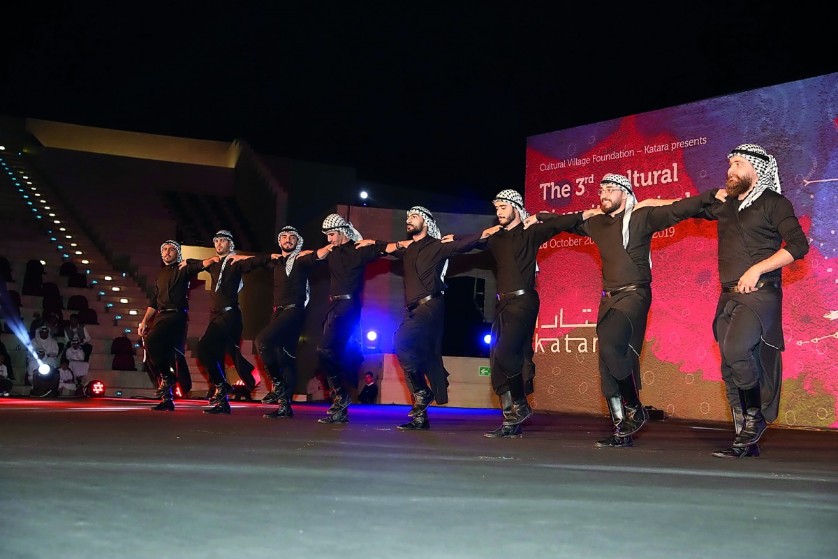 Palestinian “Dabke” dance at the Cultural Diversity Festival at Katara Amphitheatre last weekend.