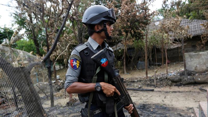Myanmar Police in Rakhine State. [Photo/Soe Zeya Tun/Reuters]