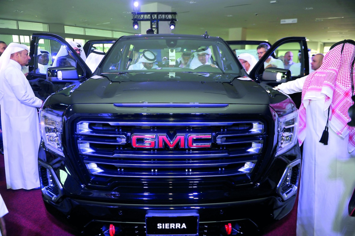 New GMC Sierra launch at GMC showroom in Industrial Area, yesterday. Pic: Abdul Basit / The Peninsula