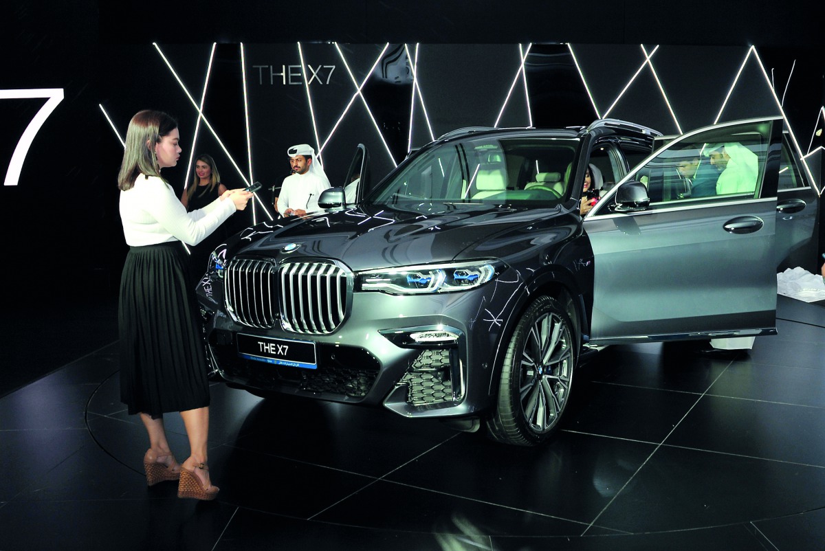 A BMW X7 is displayed during the private preview held at the St. Regis Hotel in Doha yesterday. Pic: Salim Matramkot/The Peninsula
