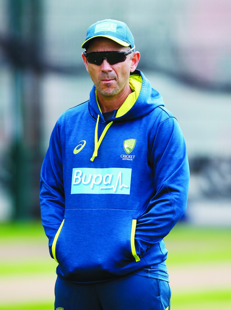 Australia head coach Justin Langer during nets (Action Images via Reuters/Jason Cairnduff)  