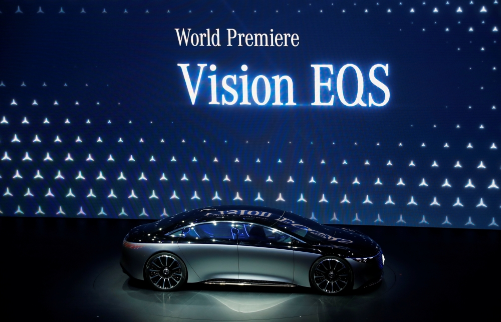 Mercedes-Benz Vision EQS is pictured at the 2019 Frankfurt Motor Show (IAA) in Frankfurt, Germany, September 10, 2019. REUTERS/Ralph Orlowski