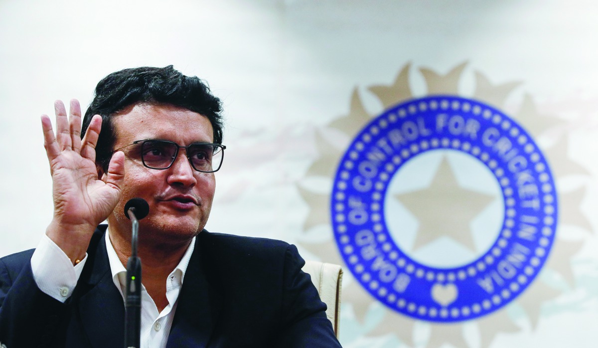 Former Indian cricketer and current BCCI (Board Of Control for Cricket in India) president Sourav Ganguly reacts during a press conference at the BCCI headquarters in Mumbai, India, October 23, 2019. Reuters/Francis Mascarenhas