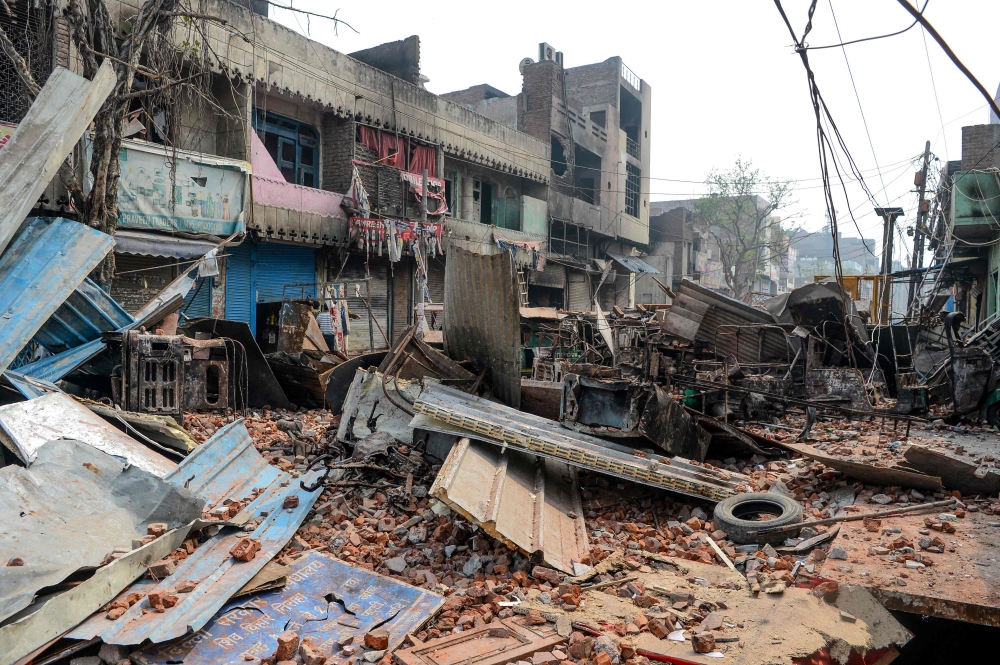An AFP file photo of Delhi riots.