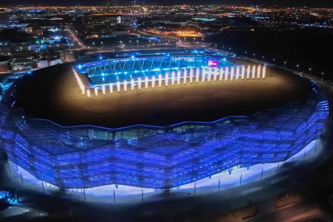 A spectacular view during the unveiling of Education City Stadium.