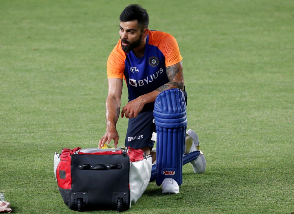 India's captain Virat Kohli attends a practice session ahead of their first Twenty20 International match against England. Reuters/Amit Dave