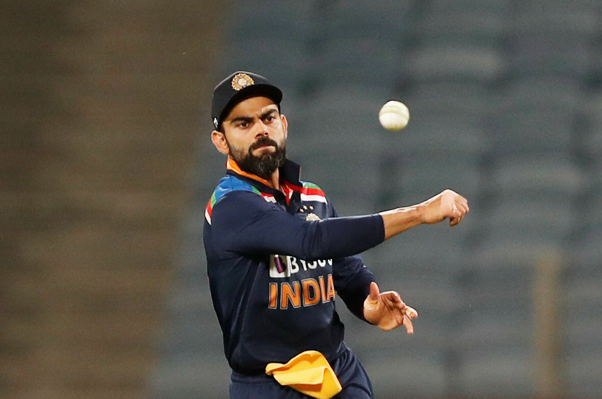 Cricket - First One Day International - India v England - Maharashtra Cricket Association Stadium, Pune, India - March 23, 2021 India's Virat Kohli in action REUTERS/Francis Mascarenhas
