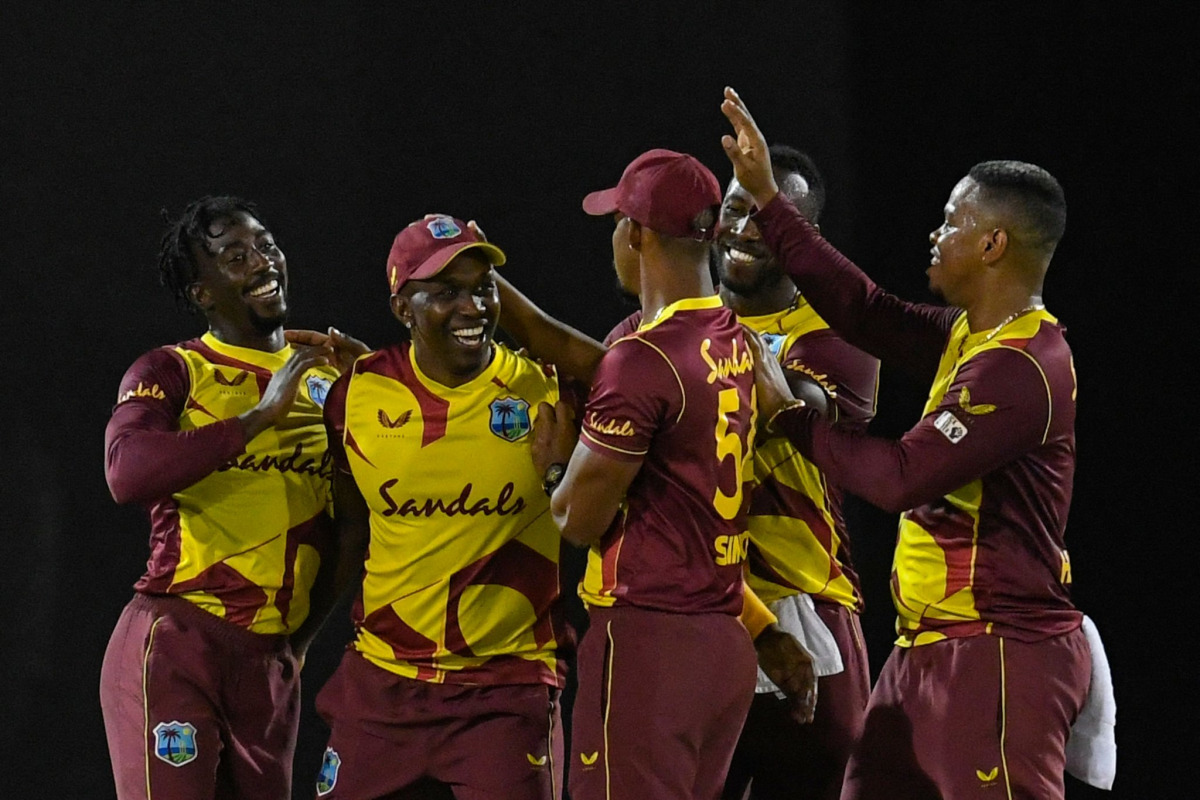 West Indies players celebrating. Pic: Windies Cricket