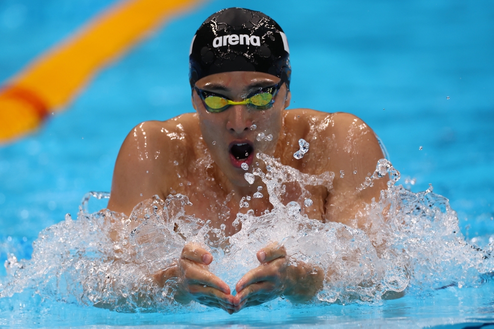 July 24, 2021. Daiya Seto of Japan in action REUTERS/Kai Pfaffenbach