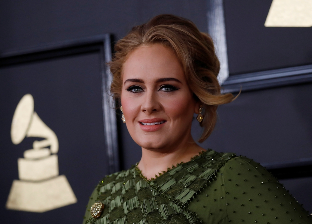 Singer Adele arrives at the 59th Annual Grammy Awards in Los Angeles, California, U.S. , February 12, 2017. REUTERS/Mario Anzuoni/File Photo