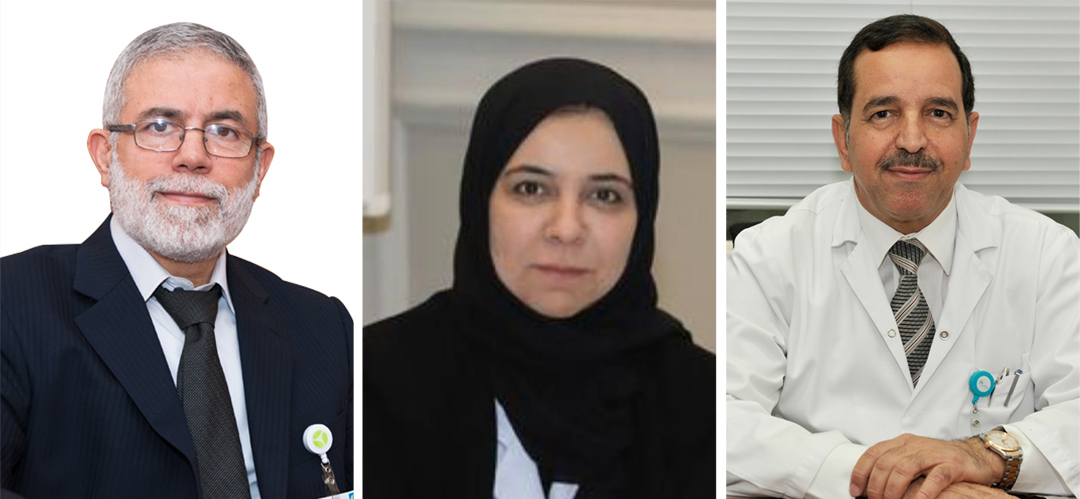 From left: Prof. Abdul-Badi Abou-Samra, Dr. Samya Al Abdulla, and Dr. Mahmoud Ali Zirie