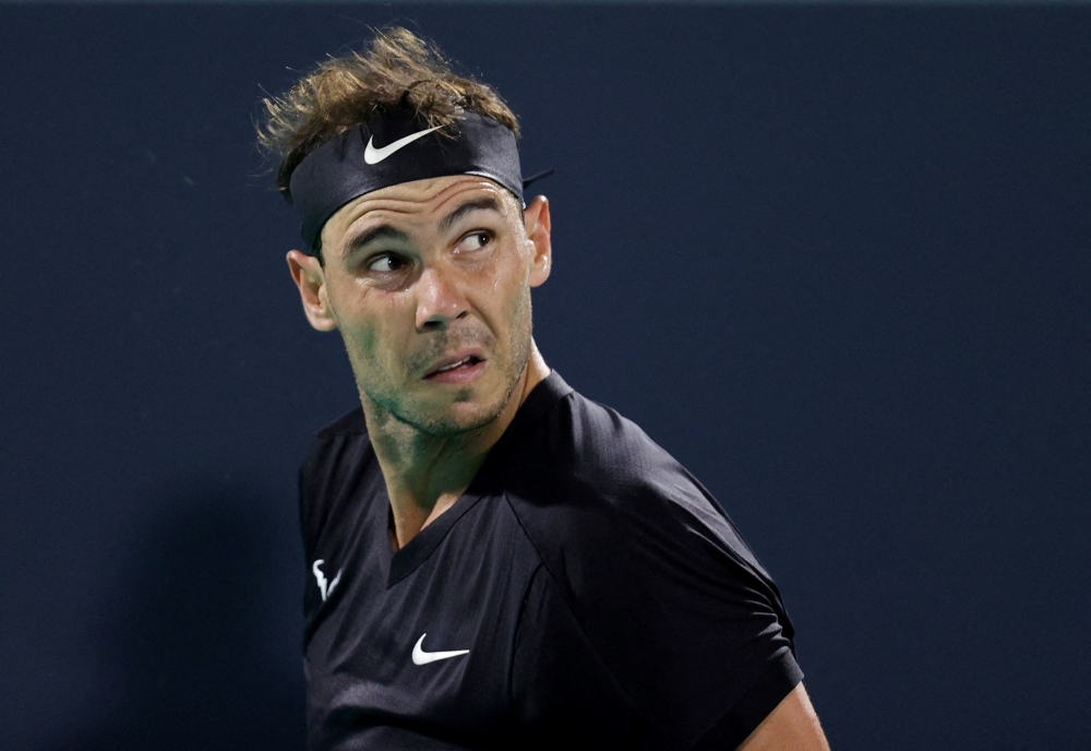 December 18, 2021 Spain's Rafael Nadal in action during his 3rd place play-off match against Canada's Denis Shapovalov REUTERS/Christopher Pike/File Photo