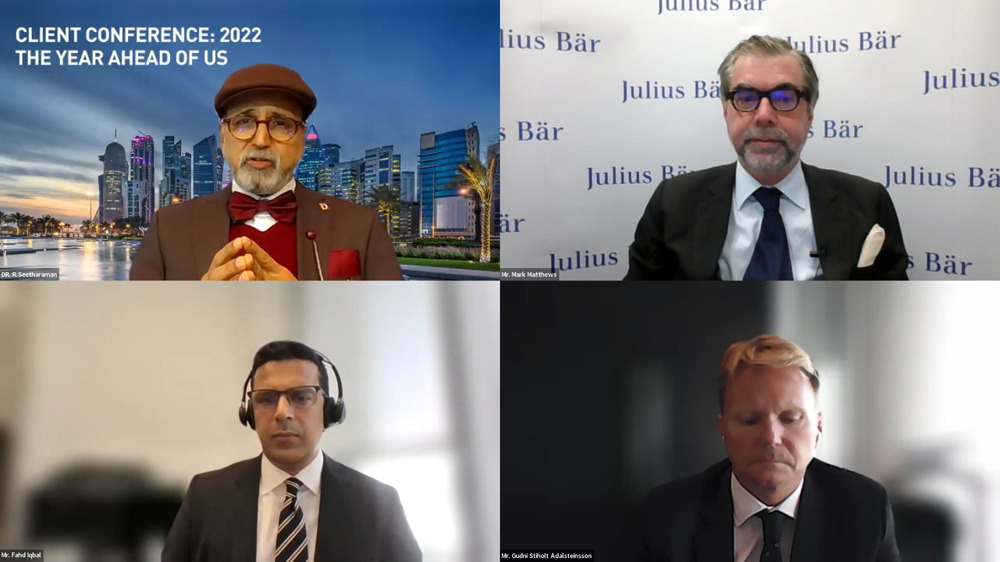 Participants during the virtual client conference.