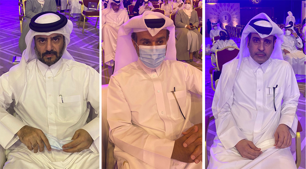 From left; Assistant Undersecretary for Private Schools Affairs, Omar Al Nama; Assistant Undersecretary for Evaluation Affairs, Khalid Abdullah Al Harqan; and Director of the Private Schools Affairs Department, Rashid Ahmed Al Ameri
