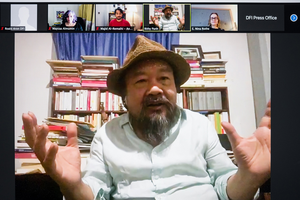 Rithy Panh at Qumra 2021 press briefing.