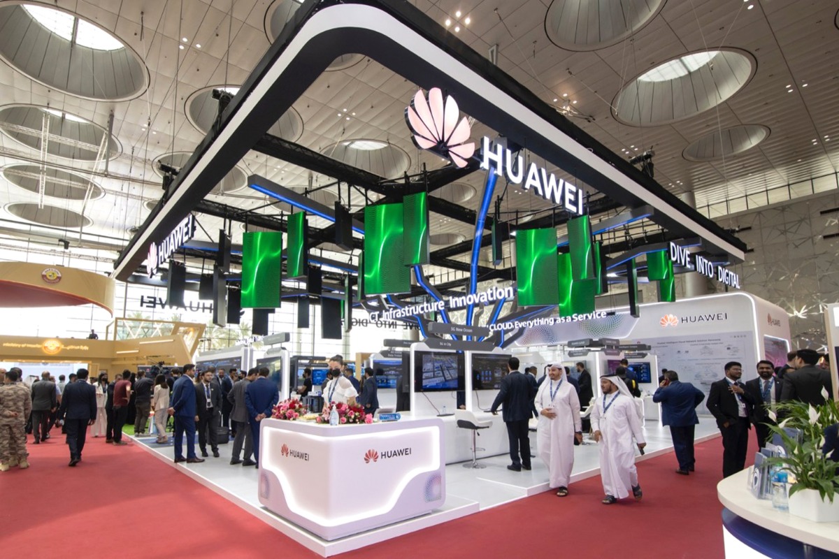  Huawei’s booth at Milipol Qatar.
