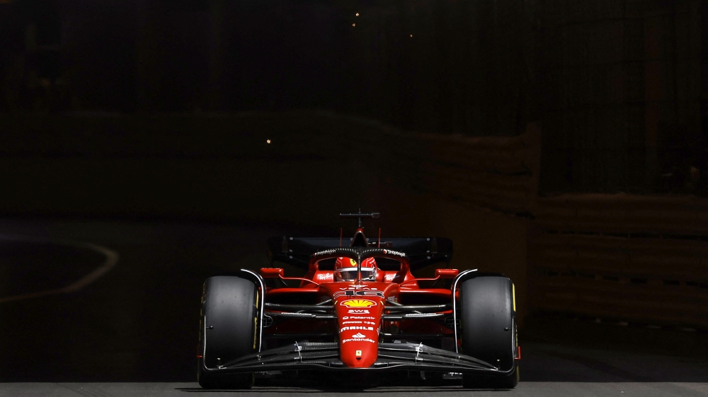 May 27, 2022 Ferrari's Charles Leclerc in action during practice REUTERS/Christian Hartmann