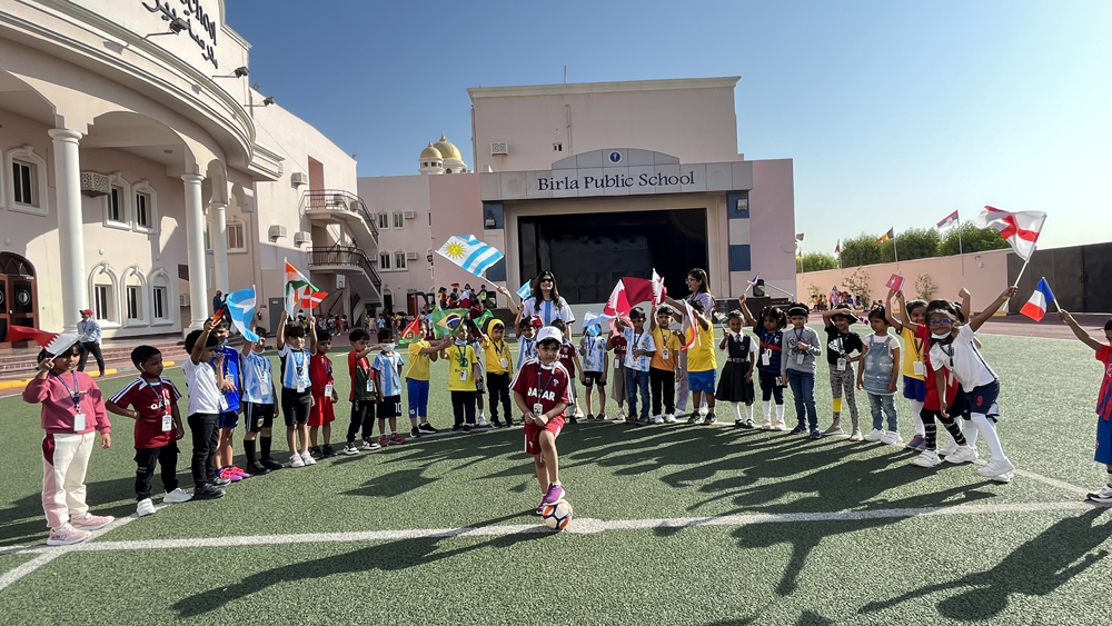 Children during the Jersey Day at Birla Public School.