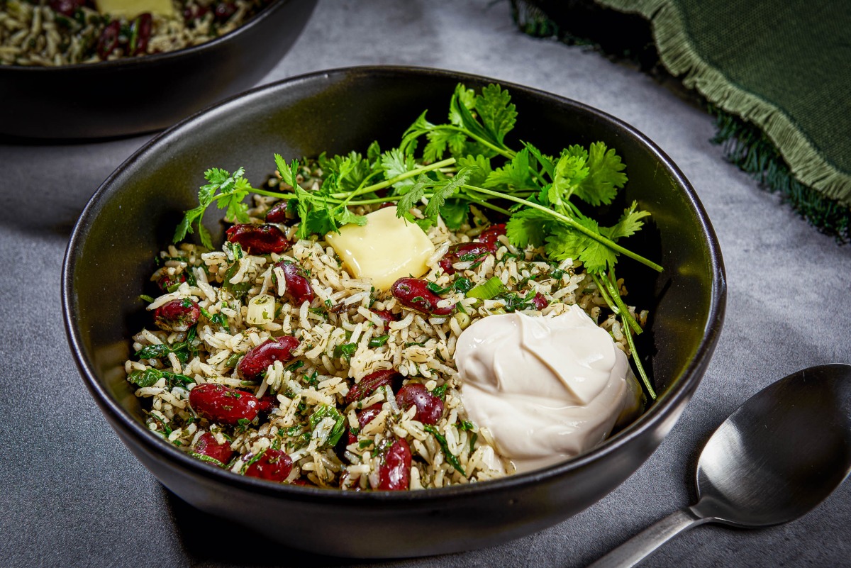 Herby Rice and Beans. Photo by Rey Lopez for The Washington Post
