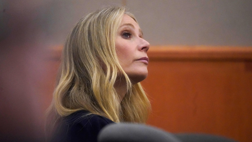 Gwyneth Paltrow sits in court during an objection by her attorney during her trial, March 24, 2023, in Park City, Utah. 