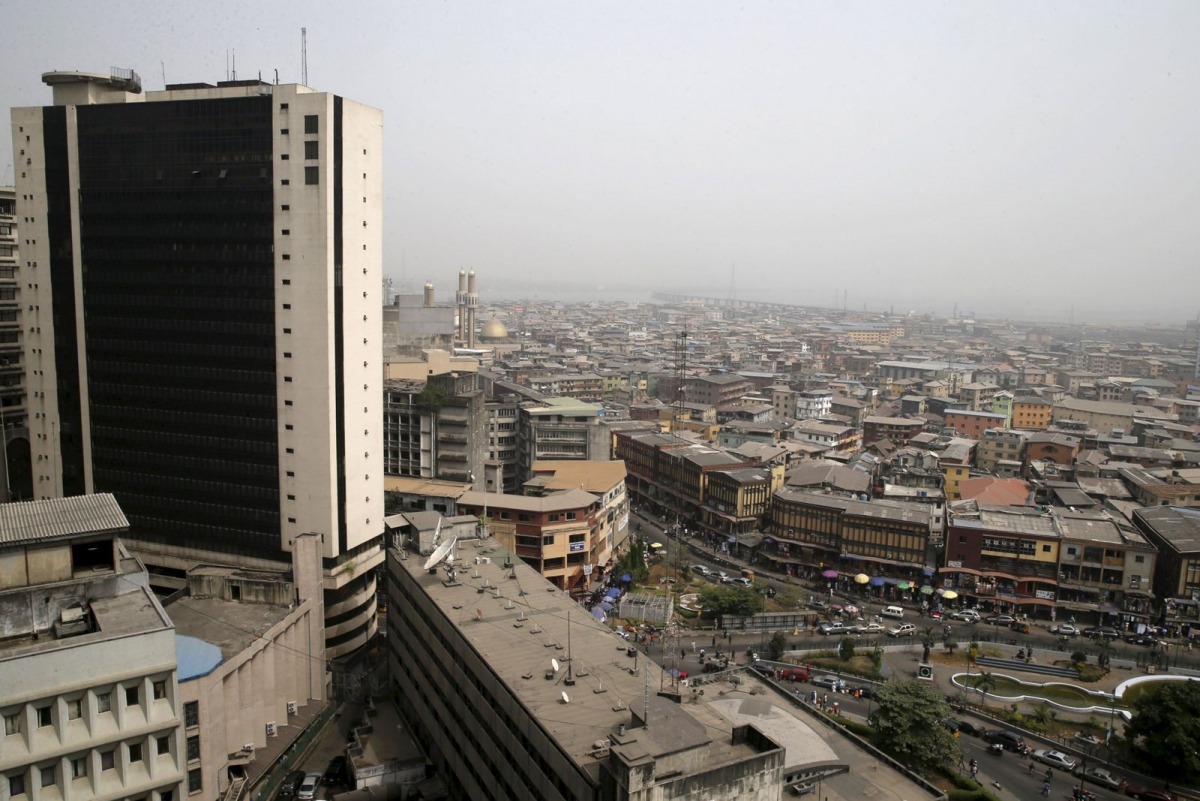 File photo: A view of the central business district is seen from a rooftop in Lagos, Nigeria in this February 10, 2016 file photo. REUTERS / Akintunde Akinleye
