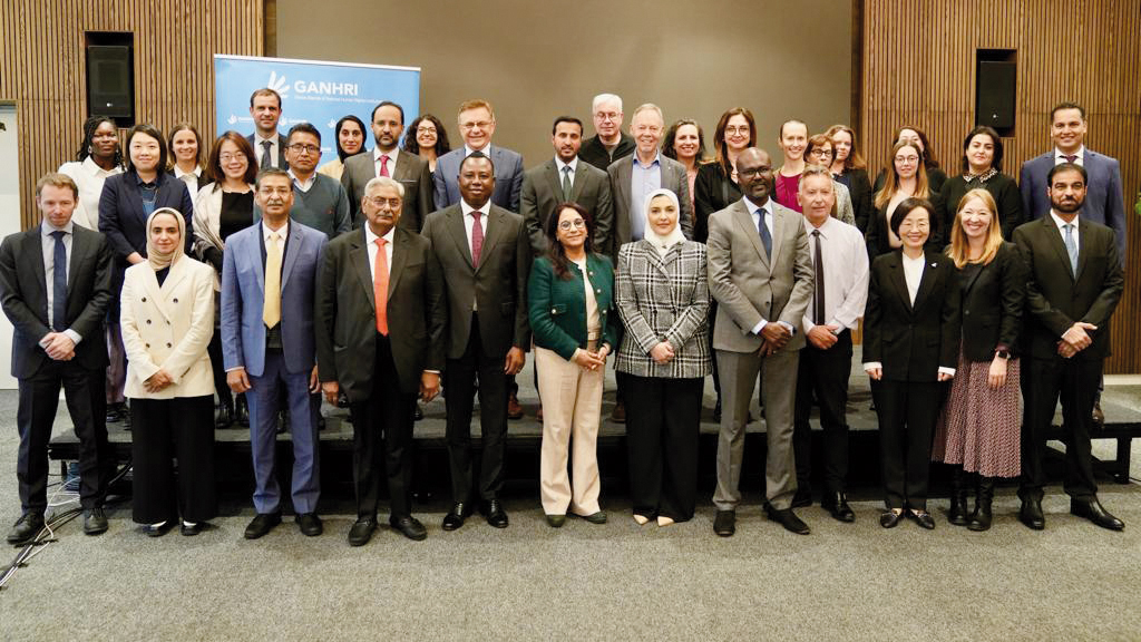 H E Mariam bint Abdullah Al Attiyah, President of GANHRI and Chairperson of the National Human Rights Committee along with other officials in Copenhagen. 
