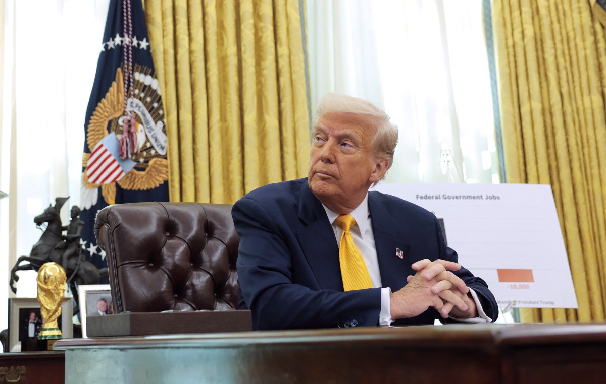 US President Donald Trump delivers remarks on the jobs report from the Oval Office at the White House on March 07, 2025 in Washington, DC. (Photo by Anna Moneymaker / GETTY IMAGES NORTH AMERICA / Getty Images via AFP)
