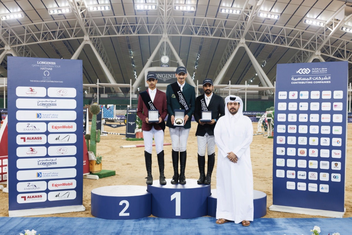 Abdullah Mohammed Al Marri, Head of the Protocol Committee at Hathab, honoured the podium winners of the Small Tour