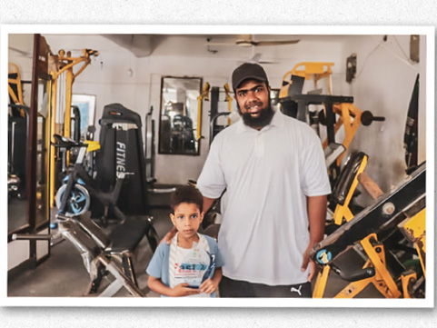 Mostafa Abu Bakr Mohammed Issa, a Yemeni who is passionate about fitness. Picture: X / Education Above All