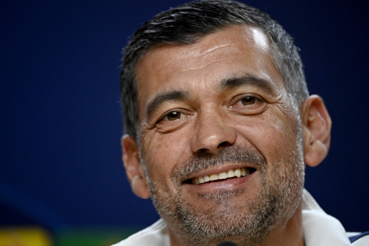 File: Portuguese coach Sergio Conceicao during a press conference on the eve of UEFA Champions League last 16 first leg football match at the Dragao stadium in Porto, on February 20, 2024. (Photo by Miguel Riopa / AFP)