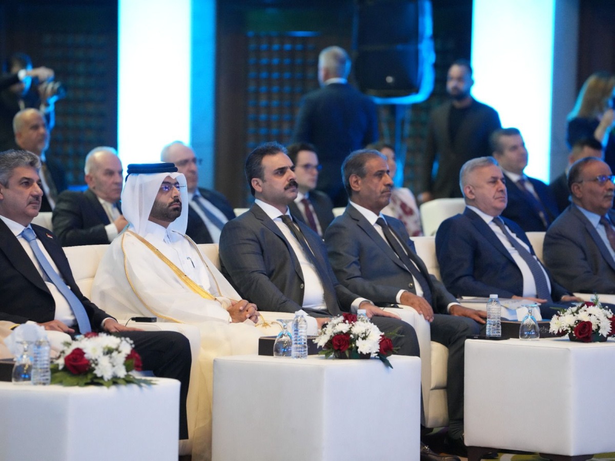 Qatari, Iraqi officials and other participants during the forum.