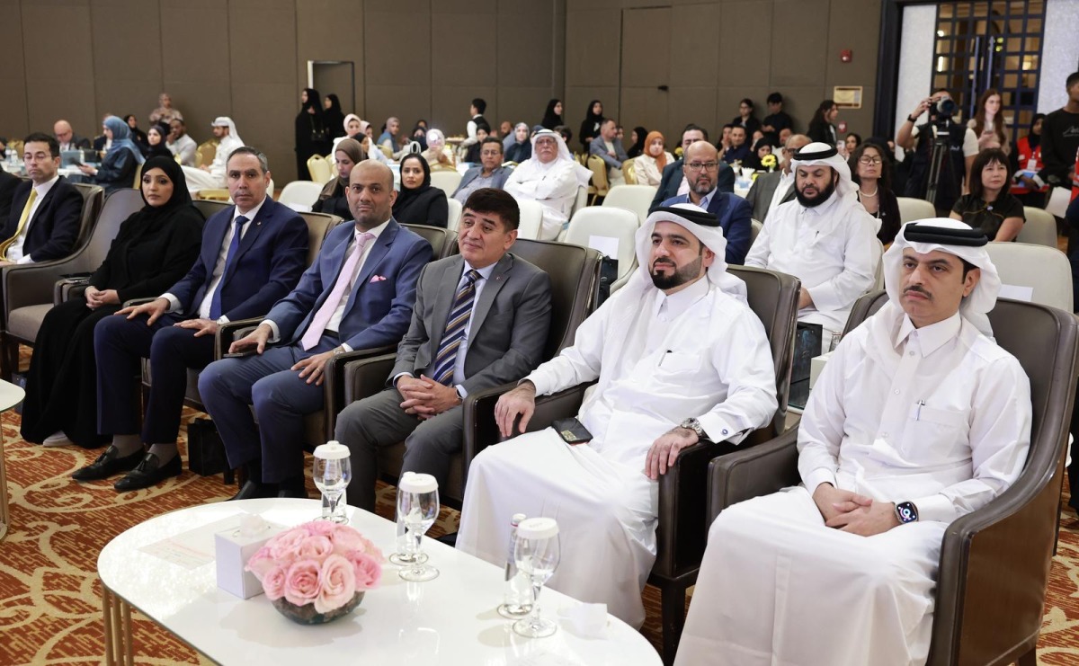 Ambassador of Türkiye to Qatar H E Dr. Mustafa Goksu, MoPH’s Director of the Non-Communicable Diseases Prevention Programs Department Sheikh Dr. Mohamed bin Hamad Al-Thani, and other officials and guests during the event.