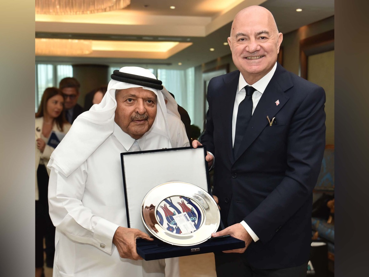 QBA Chairman, Sheikh Faisal bin Qassim Al Thani and Board Member of TÜSİAD Cagatay Ozdoruk during the meeting.