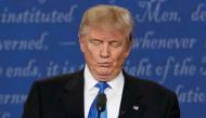 Republican US presidential nominee Donald Trump reacts during the first presidential debate with Democratic US presidential nominee Hillary Clinton at Hofstra University in Hempstead, New York, US, September 26, 2016. Reuters/Lucas Jackson