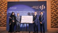 Joseph Abraham, Commercial Bank CEO and other officials during  the launch of SMEs Visa Signature Credit Card f at Sharq Village yesterday. Pic: Baher Amin / The Peninsula