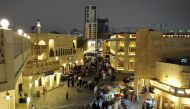 People enjoying cloudy and cold weather at Souq waqif. Pic: Abdul Basit