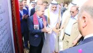 Fahad bin Hamad Al Mohannadi (centre), Nebras Power’s Chairman, with other officials at the event. 