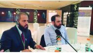 Dr Ayed bin Dabssan Al Qahtani, Chairman, Board of Trustees, and General Director, RAF, speaking at the workshop on supporting Syrian refugees in Amman, Jordan.