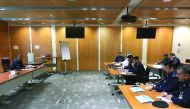 Ministry of Interior officers attending the workshop on “art of dealing with media.” 