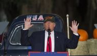 Republican presidential candidate Donald Trump speaks during a rally at the Antique Car Museum property on October 25, 2016 in Tallahassee, Florida. Mark Wallheiser/Getty Images/AFP