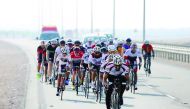 Action from the opening leg of the new Royal Air Maroc Cycling League.
