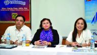 Brig Gen Charito B Plaza (centre), Director General of Philippine Economic Zone Authority, along with Sharon S Garin (right), Deputy Speaker of the Philippine House of Representatives and Joseph Rivera, Chairman of Association of Filipino Real Estate Exec