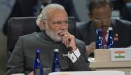 Indian PM Narendra Modi attends a plenary session during the 2016 Nuclear Security Summit at the Washington Convention, April 1, 2016. (AFP / SAUL LOEB)