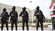 Members of the Egyptian police special forces stand guard in Cairo on January 25, 2016. ©AFP