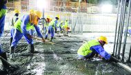 File photo of labourers working on a construction site, used for reference only. 