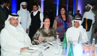 Marta Gabriela Michetti, Vice-President of Argentina, and Ooredoo Chairman Sheikh Abdulla bin Mohammed bin Saud Al Thani at the dinner.