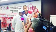 Qatari basketball player Yaseen Ismail speaks to media during a recently held press conference in this file photo. 