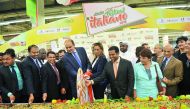 Italian Ambassador to Qatar, Guido De Sanctis, and other officials inaugurating Festival Italiano at Lulu Hypermarket-Al Gharaffa, yesterday.  Pic: Baher Amin/ The Peninsula
